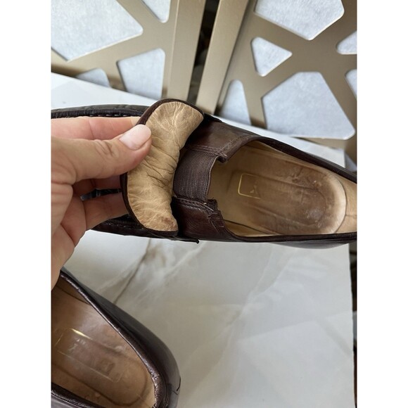 Vtg Bally Men Brown Leather Penny Loafers Slip On Shoes 10.5 N